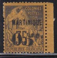 * MARTINIQUE - * - N°13c - 05c S/35c Violet Noir S/jaune - "5" Penché - Petit BDF - Signé Roumet - TB - Autres & Non Classés