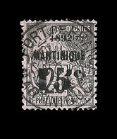 O MARTINIQUE - O - N°28a - 15 S/25c - "5" Penché - Belle Obl. Centrale - TB/SUP - Other & Unclassified
