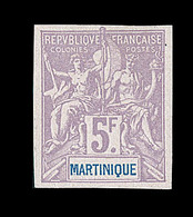 (*) MARTINIQUE - (*) - N°51a - 5F Violet - ND - Signé Roumet - TB - Other & Unclassified
