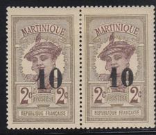 **/* MARTINIQUE - **/* - N°84c - Petit "0" Ds Paire - TB - Autres & Non Classés