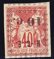 ** NOUVELLE CALEDONIE - ** - N°11a - 10c S/40c Rge Orange - Surcharge Renverssée - TB - Vide