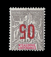 ** NOUVELLE CALEDONIE - ** - N°105a - Surch. Renversée - Signé Belleville TB - Vide