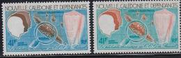 ** NELLE CALEDONIE - POSTE AERIENNE - ** - N°187/187a - 41F Olive  Turquoise Rose Et Brun-orange, + 41F Brun Foncé Bleu  - Vide