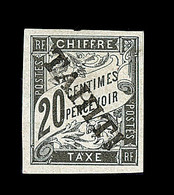 * TAHITI - TIMBRES TAXE  - * - N°8 - 20c Noir - Signé Roumet - TB - Other & Unclassified