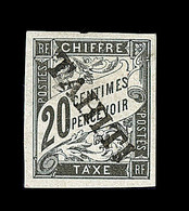 * TAHITI - TIMBRES TAXE  - * - N°8 - 20c Noir - Signé Roumet - TB - Autres & Non Classés