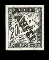 * TAHITI - TIMBRES TAXE  - * - N°8 - 20c Noir - Leg. Clair - Other & Unclassified