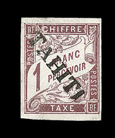 (*) TAHITI - TIMBRES TAXE  - (*) - N°12 - 1F Marron - TB - Autres & Non Classés