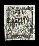 O TAHITI - TIMBRES TAXE  - O - N°21 - 20c Noir - Signé A. Brun - TB - Sonstige & Ohne Zuordnung