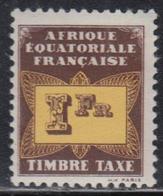 ** AEF - TIMBRES TAXE - ** - N°9a -"FR" Ligné Horizontalement - TB - Autres & Non Classés