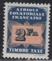 * AEF - TIMBRES TAXE - * - N°10a -"FR" Ligné Horizontalement - TB - Autres & Non Classés