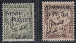 * ALAOUITES - TIMBRES TAXE - * - N°1/2 - Surcharge Recto/Verso - TB - Andere & Zonder Classificatie