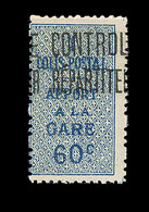 ** ALGERIE - COLIS POSTAUX - ** - N°7A - 60c Bleu - TB - Paketmarken