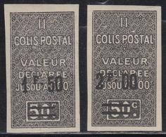 ** ALGERIE - COLIS POSTAUX - ** - N°17a, 18b - ND - TB - Colis Postaux