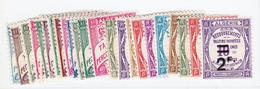 * ALGERIE - TIMBRES TAXE - * - N°1A/24 Avec Qques Charn. Larges - TB - Vide