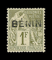 * BENIN  - * - N°13 - 1F Olive - Signé Roumet - TB - Sonstige & Ohne Zuordnung