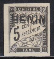 (*) BENIN - TIMBRES TAXE - (*) - TAXE N°1 - 5c Noir - Signé - TB - Autres & Non Classés