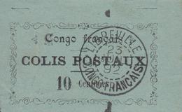 O CONGO - COLIS POSTAUX - O - N°1 - 10c Noir S/bleu - Belle Oblit. - Libellé 23 Juin 92 - TB - Andere & Zonder Classificatie