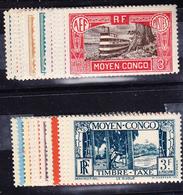 * CONGO - TIMBRES TAXE - * - N°12/33 - B/TB - Other & Unclassified