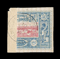 F COTE DES SOMALIS - F - N°15a - ½ 50c Droit - Signé Calves / Carion - TB - Other & Unclassified