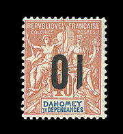 * DAHOMEY - * - N°39A - 10 S/40c - Surch Renversée - Charn. Légère - Signé Scheller - TB - Autres & Non Classés