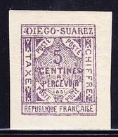 * DIEGO SUAREZ - TIMBRES TAXES - * - N°1 - 5c - Violet - Gdes Marges - Signé Thiaude - TB - Autres & Non Classés