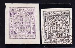 O DIEGO SUAREZ - TIMBRES TAXES - O - N°1/2 - Le N°1 Signé Brun - TB - Andere & Zonder Classificatie