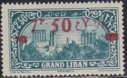 * GRAND LIBAN - * - N°78 - 7F50 S/ 2F50 - Surch. Rouge  - TB - Autres & Non Classés