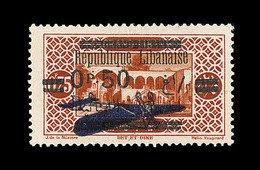 ** GRAND LIBAN - POSTE AERIENNE  - ** - N°38 - 0 Pi50 S/0 Pi75 Brun Orange Avec Avion Renversé - TB - Andere & Zonder Classificatie