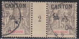 O BUREAUX CHINOIS - CANTON  - O - N°22 - 15c Gris - Mill.2 - TB - Other & Unclassified