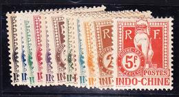 * INDOCHINE - TIMBRES TAXE - * - N°5/17 - Ens TB - Other & Unclassified