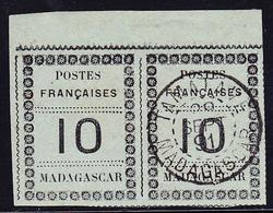 (*)/O MADAGASCAR - (*)/O - N°9 - 10c Noir Sur Vert - Paire _ Bdf - 1ex Av. Oblit Centrale - TB - Other & Unclassified