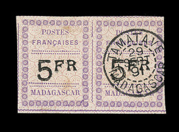 (*)/O MADAGASCAR - (*)/O - N°13 - 5F - Paire - 1 Ex. Obl. Centrale  Tamatave 29/09/91 - TB - Autres & Non Classés