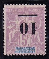 * MADAGASCAR - * - N°49a - Surcharge Renversée - TB - Autres & Non Classés