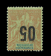 ** MADAGASCAR - ** - N°112a - 0,50 S/20c - Surch. Renversée - Signé A. Brun - TB - Other & Unclassified