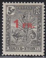 * MADAGASCAR - * - N°124 - 1F S/5F Noir - TB - Other & Unclassified