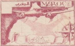 (*) MAROC - POSTE AERIENNE - (*) - N°45 - épreuve D'atelier Sans La Valeur En Rouge - Signée - TB - Vide