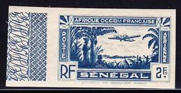 ** SENEGAL - POSTE AERIENNE - ** - N°5a - 2F Bleu - N. Dentelée - Bdf - TB - Sonstige & Ohne Zuordnung