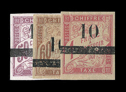 * SENEGAL - TIMBRES TAXE  - * - N°1/3 - Margé - Le N°1 (*) - Le N°3 Signé Behr - TB - Sonstige & Ohne Zuordnung