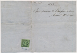 L OLDENBOURG - L - N°1 - 1/3  Silb. Vert - Obl Surch. - LAC De 1857 - TB - Oldenbourg