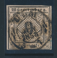 O WURTEMBERG - O - N°4 - 9k. Rose - Obl Centrale  -TB - Other & Unclassified