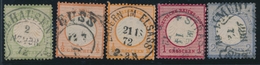 O ALLEMAGNE - EMPIRE  - O - N°2/5 + 3a - Belles Oblit. Dont 4 D'Alsace - B/TB - Used Stamps