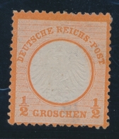 (*) ALLEMAGNE - EMPIRE  - (*) - N°3 - ½ G. Vermillon - Infime Pelurage - Signé - B - Usados