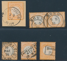 O ALLEMAGNE - EMPIRE  - O - N°15 - ½g Orange (x4) + 1 Paire - Obl. Diff - TB - Oblitérés