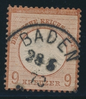 O ALLEMAGNE - EMPIRE  - O - N°24 - 9k. Brun Rouge - TB - Used Stamps