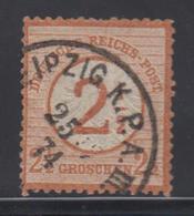 O ALLEMAGNE - EMPIRE  - O - N°28 - 2½ G. Brun Rouge - Obl Leipzig  - TB - Oblitérés