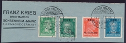 O ALLEMAGNE - REPUBLIQUE WEIMAR - O - N°398/400 S/frgt - TB - Unused Stamps