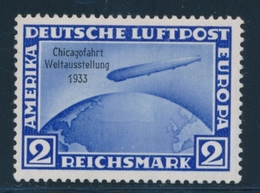 ** ALLEMAGNE - POSTE AERIENNE  - ** - N°42B - 2M. Bleu - Chicagofahrt - Signé Schlegel - TB - Luchtpost & Zeppelin