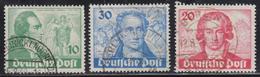 O BERLIN - O - N°51/53 - Les 3 Val. Goethe - TB - Used Stamps