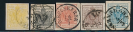 O AUTRICHE - O - N°1B/5B - Papier Machine - Margé - TB - Unused Stamps