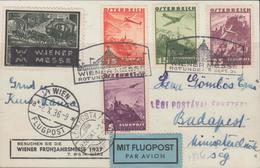 L AUTRICHE - POSTE AERIENNE - L - N°32/34, 36 - Obl. 8/9/36 - Avion De Vienne à Budapest - TB - Autres & Non Classés